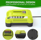[Upgraded] 7500mAh Replacement for Ryobi 40V Battery and Charger Combo Lithium ion Compatible with Ryobi Batteries OP4026 OP40601 OP4050A OP4040 OP4030 OP4050 and OP401 Battery Charger