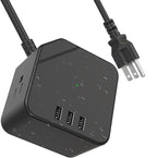 Outdoor Power Strip Weatherproof, KPQ IPX6 Waterproof Surge Protector Power Strip with 3 Outlets, 3 USB A, 6Ft Heavy Duty Extension Cord for Indoor Outdoor- UL FCC Listed