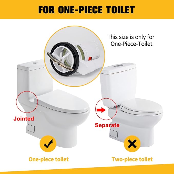 KERDE 3-Inch Water Tank Accessories Touchless Toilet Flush Kit, Automatic Toilet Flusher, Dual Flush Valve Replacement Kit, Battery Powered, One-Piece Toilet Repair,height 10in -11in (3L-24CM)