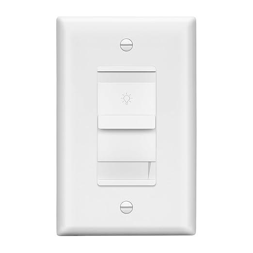 LIDER Dimmer Switch for Dimmable 200W LED/CFL Lights, Single Pole, 120 V, Modern Upgrade, UL Listed, Wall Plate Included, White