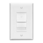 LIDER Dimmer Switch for Dimmable 200W LED/CFL Lights, Single Pole, 120 V, Modern Upgrade, UL Listed, Wall Plate Included, White