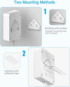 Flat Multi Plug Extender with 3 USB Wall Charger(1 Type C), 4 Outlet Wall Adapter, 4 ft Thin Extension Cord, Flat Plug Surge Protector Power Strip for Home, Office, College Dorm. White