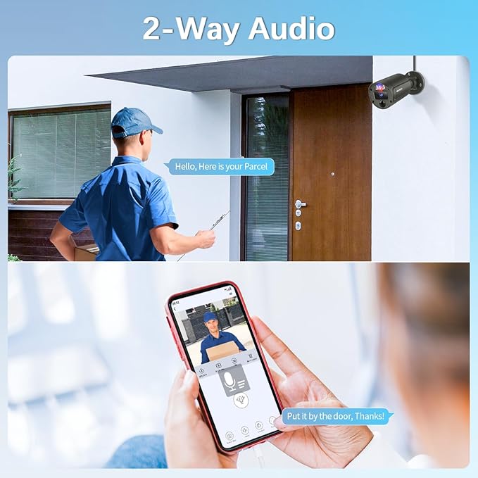 【130° Wide Angle】 Outdoor Wired Security Camera System, Wired Cameras for Home Security, Home POE Video Surveillance Systems, Surveillance DVR Kits