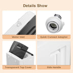 BANGSON 1.08cu.ft Portable Washing Machine, Full-Automatic Washing Machine with 8 Programs 6 Water Levels, Drain Pump and LED Display, Compact Washer for Apartments, RVs, Homes, White