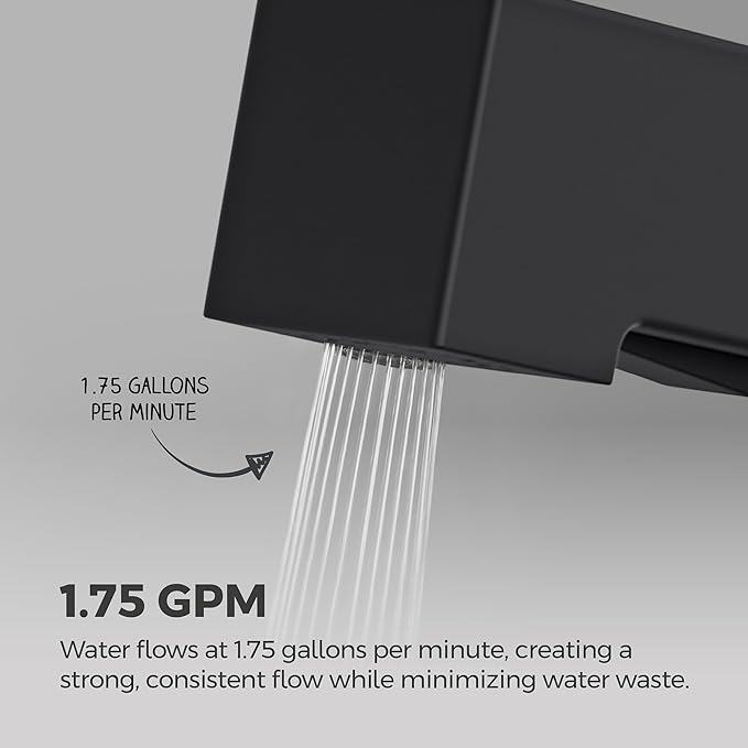 Pfister Arkitek Kitchen Faucet with Pull Out Sprayer, Single Handle, High Arc, Matte Black Finish, LG534LPMB