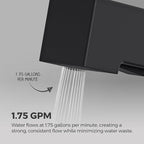 Pfister Arkitek Kitchen Faucet with Pull Out Sprayer, Single Handle, High Arc, Matte Black Finish, LG534LPMB