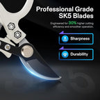 VIVOSUN Garden Shears, Lightweight Plant Pruners for Gardening, Bypass Pruning Shears for Cutting Flowers, Trimming Branches, Indoor Plant Shears, Stylish Q-Shaped Garden Tools for Women Men