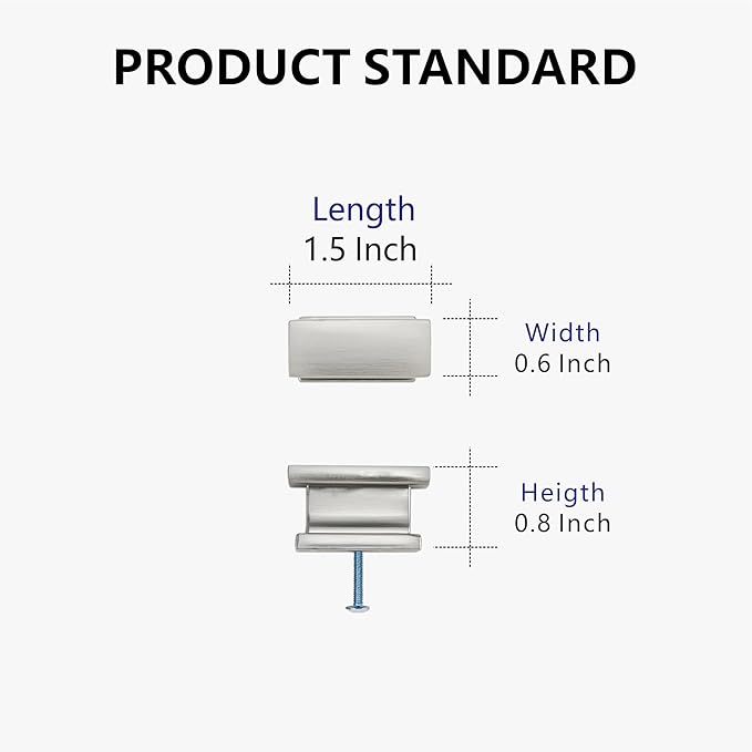 10 Pack Kitchen Cabinet Knobs, Brushed Satin Nickel Dresser Drawer Knobs and Pulls for Bathroom Cabinets