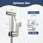 Handheld Bidet Sprayer for Toilet - Bidets for Existing Toilets Adjustable Water Pressure with Bidet Hose for Feminine Wash, Stainless Steel Muslim Shower Jet Spray for Toilet