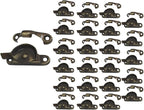 QCAA Zinc Die Cast Window Sash Lock, 2-7/16", Brushed Antique Brass, 24 Pack, Made in Taiwan