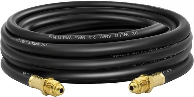RX WELD Inert Gas Welding Hose - Argon Flow Hose (30FT, Black)