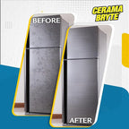 Cerama Bryte Stainless Steel Appliance Cleaner & Removes Tough Stains Cooktop and Stove Top Cleaner for Glass - Ceramic Surfaces, 16 & 18 Ounces, 3-18 Ounces + 1-16 Ounce