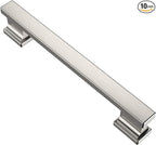 Alzassbg 10 Pack Brushed Satin Nickel Cabinet Pulls, 5 Inch(128mm) Hole Centers Kitchen Cabinet Handles for Cabinets and Drawers AL3061SN