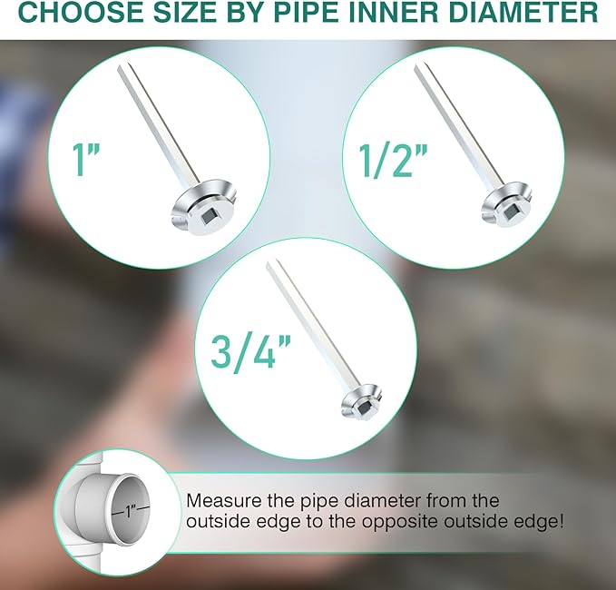 TVIOX Pipe Reamer Tool Set, 3Pcs PVC Pipe Reamer Tool for Removing SCH 40 from Hub, 1/2 In, 3/4 In, 1 In Head, Bit Socket Saver Set for PVC Plumbing, Fits 1/2" Variable Speed Power Drill