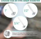 TVIOX Pipe Reamer Tool Set, 3Pcs PVC Pipe Reamer Tool for Removing SCH 40 from Hub, 1/2 In, 3/4 In, 1 In Head, Bit Socket Saver Set for PVC Plumbing, Fits 1/2" Variable Speed Power Drill