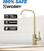 WEWE Drinking Water Faucet, Lead-Free Kitchen Water Filter Faucet for Reverse Osmosis or Water Filtration System, RO Faucet, Gold