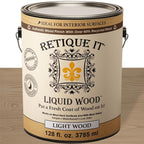 Retique It New and Improved Formula Liquid Wood Coatings - Stainable Primer - Paint It then Stain it (Light Wood, X-Large)