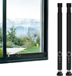 Window Security Bar, 2-in-1 Adjustable 17.9 to 51 Inch Slidingdoor Security Bar Security Bar for Home Pet Children Women Security Balcony Sliding Door Patio Door Security Apartment Window 2pack Black