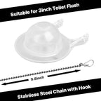 3-Inch Toilet Flappers Replacement Kit for Gerber 99-827, 3 Inch Toilet Flush Valve with Stainless Chain and Hook, High Performance Silicone Toilet Flapper - Reliable Toilet Flapper (Clear 2 PCS)