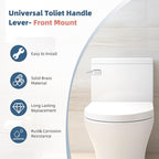 iFealClear Universal Metal Toilet Handle Replacement, Front Mount Toilet Flush Trip Lever Compatible with American Standard/Mansfield/TOTO/Kohler Toilets, Stainless Steel Flapper Chain, Chrome