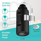 Stainless Steel Kitchen Faucet Head Replacement, Matte Black 3-Function Pull Down Spray Head for Pull-out Kitchen Faucet, High Pressure Sink Spray Nozzle with 9 Adapters Compatible with Most Faucets