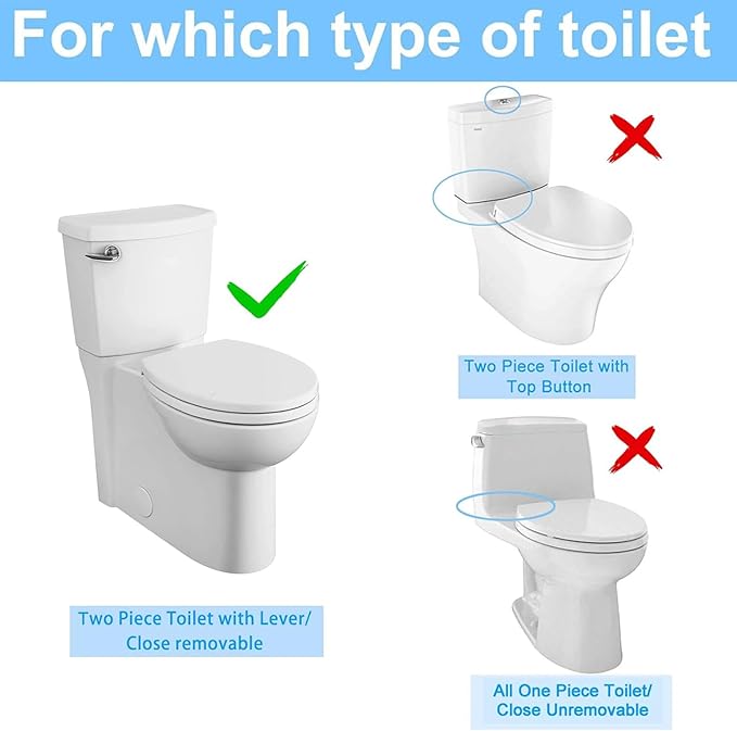 2-Inch Toilet Flush Valve Replacement 2-piece Toilet Tank Parts with Gasket and Bolts Fit for Kohler/American Standard, Easy to Install