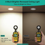 HiBay 12 Pack Canless LED Recessed Ceiling Lights 4 Inch, 1200LM 12W=150W, 4000K Wafer Downlights, Dimmable Ultra-Thin Recessed Lighting Fixtures - ETL and Energy Star Certified