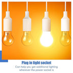 10 Pack Hanging Light Cord Pendant Light Cord with Switch Light Socket Extension Light Bulb Socket Cable Lamp Kit for E26 E27 Lamp Socket Lantern (White,6 Feet)