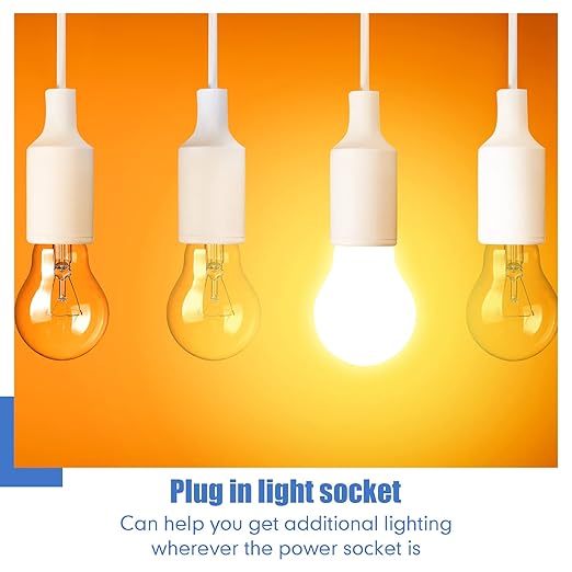 10 Pack Hanging Light Cord Pendant Light Cord with Switch Light Socket Extension Light Bulb Socket Cable Lamp Kit for E26 E27 Lamp Socket Lantern (White,6 Feet)