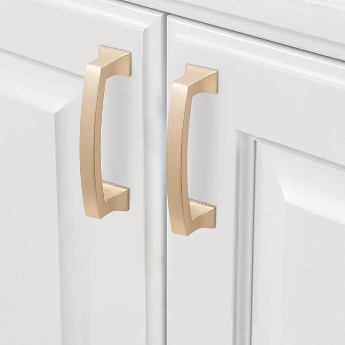 COTYKILEY 10 Pack 3 Inch(76mm) Champagne Bronze Cabinet Handles Gold Kitchen Cabinet Pulls Cabinet Door Handles Kitchen Cabinet Hardware Cupboard Drawer Pulls Dresser Handles