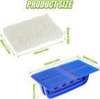 5 Pack Electric Cleaning Brush Pad Kitchen Bathroom Household Cleaning Pad Swimming Pool Wall Cleaning Brush Heavy Duty Griddle Scrubber Scouring Pad and 1 Pack Handle kit(White)