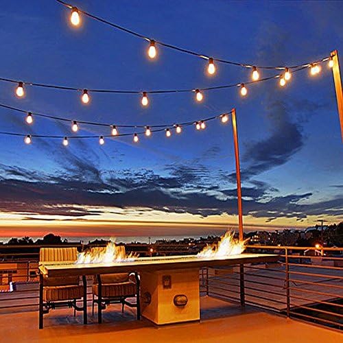 Novelty Lights 5 Pack S14 Outdoor Patio Edison Replacement Bulbs, E26 Medium Base, Clear, 11 Watt