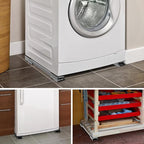 LUCKUP Heavy Duty Appliance Rollers, Extendable Washing Machine Stand Furniture Rollers Mobile Fridge Base Furniture Sliders for Refrigerators Washer and Dryer Support 660 lbs, White