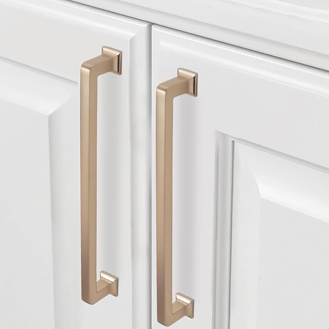 COTYKILEY 10 Pack 7.5 Inch(192mm) Champagne Bronze Cabinet Handles Champagne Kitchen Cabinet Pulls Cabinet Door Handles Kitchen Cabinet Hardware Cupboard Drawer Pulls Dresser Handles