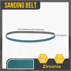 3/4 x 20-1/2 Inch Sanding Belt, 10 Pcs 100 Grit Zirconia Knife Sharpener Belts Work Sharpening for Belt Sander Knife Carving Tool Metal Working
