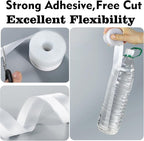 Silicone Seal Weather Stripping Tape 16.5 Feet Strip Bottom Draft Insulation Stopper Tape Weatherproof Soundproof for Door or Window Bathroom Shower Glass Gaps（45mm*5m）