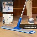 Microfiber Wholesale 24 inch Microfiber Mop Pads - Machine Washable, Reusable, Refills & Replacement Wet Mop Heads Compatible with Any Microfiber Flat Mop System (18 Pack)