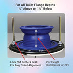 One N Done Toilet Flange Repair Kit - Toilet Kit For Low or Broken Toilet Flange. Toilet Wax Ring Replacement Kit W/Toilet Flange Extender Kit. No Wax Ring For Toilet Bowl Or Toilet Seal Required. 5X
