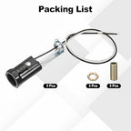 PATIKIL Candelabra Base Lamp Holder Light Socket, 6pcs UL Listed Keyless E12 Bulb Socket with 9.8" Wire Leads for E12 Incandescent LED Light Bulbs, 2.4" Tall