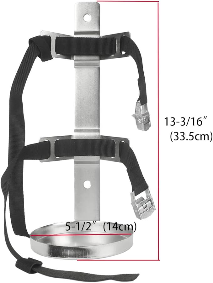 Fire Extinguisher Mount,Stainless Steel,Wall Hanging Bracket,Fire Extinguisher Holder for Home, Car, RV, Truck, for 5-Pound Fire Extinguisher