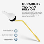 Qualihome Toilet Handle Replacement (White, Side Mount)