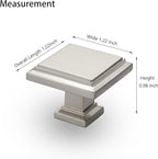 10 Pack Satin Nickel Cabinet Knobs Drawer Knobs Modern Cabinet Pulls Kitchen Cabinet Handles Kitchen Cabinet Hardware Timeless Drawer Pulls for Dresser Cupboard Wardrobe, Nickel-B(1x10)