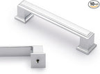 10 Pack 3.75 Inch(96mm) Hole Center Polished Chrome Modern Cabinet Pulls Kitchen Cabinet Handles Kitchen Cabinet Hardware Timeless Drawer Pulls for Dresser Cupboard Wardrobe, Chrome(3.75x10)