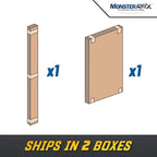 MonsterRax Overhead Garage Storage Racks 4x6, Ceiling Mounted Shelving, Adjustable Hanging Storage Organizer, Heavy Duty Steel, Holds 500 Pounds, Color: Hammertone, Adjusts 12"-21” off Ceiling