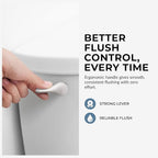 Qualihome Toilet Handle Replacement (White, Side Mount)