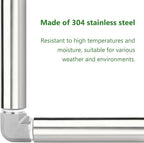 TAISHER 1PCS Stainless Steel Pipe Fittings, 1/2" NPT Female x 1/2" NPT Female Threaded, 16" Length Thickened Nipple Cast Pipe