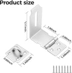 Hasp Latch, 90 Degree Solid 304 Stainless Steel File Cabinet Hasp Lock Desk Drawer Lock