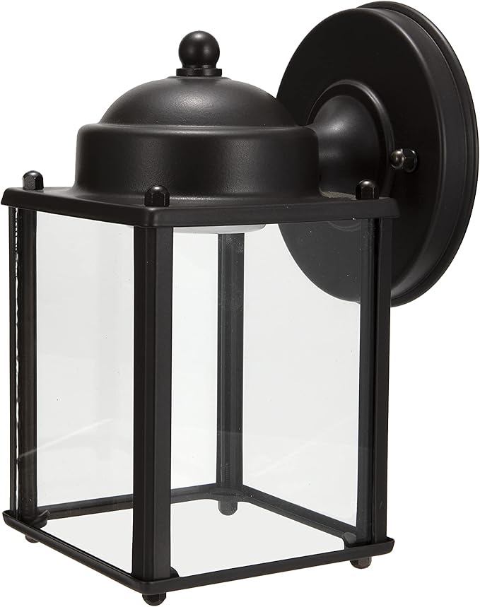 LIT-PaTH Outdoor LED Wall Lantern, Wall Sconce as Porch Lighting Fixture, 5000K Daylight White, 9.5W 800 Lumen, Aluminum Housing Plus Glass, Bronze Finish-2 Pack