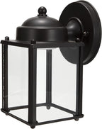 LIT-PaTH Outdoor LED Wall Lantern, Wall Sconce as Porch Lighting Fixture, 5000K Daylight White, 9.5W 800 Lumen, Aluminum Housing Plus Glass, Bronze Finish-2 Pack