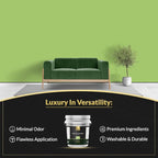 EVOLVE Signature Paint & Primer: Luxury Paint & Primer for Indoor & Outdoor Surfaces, Minimal Odor, Satin Sheen (Guacamole Green, 5 Gallon)